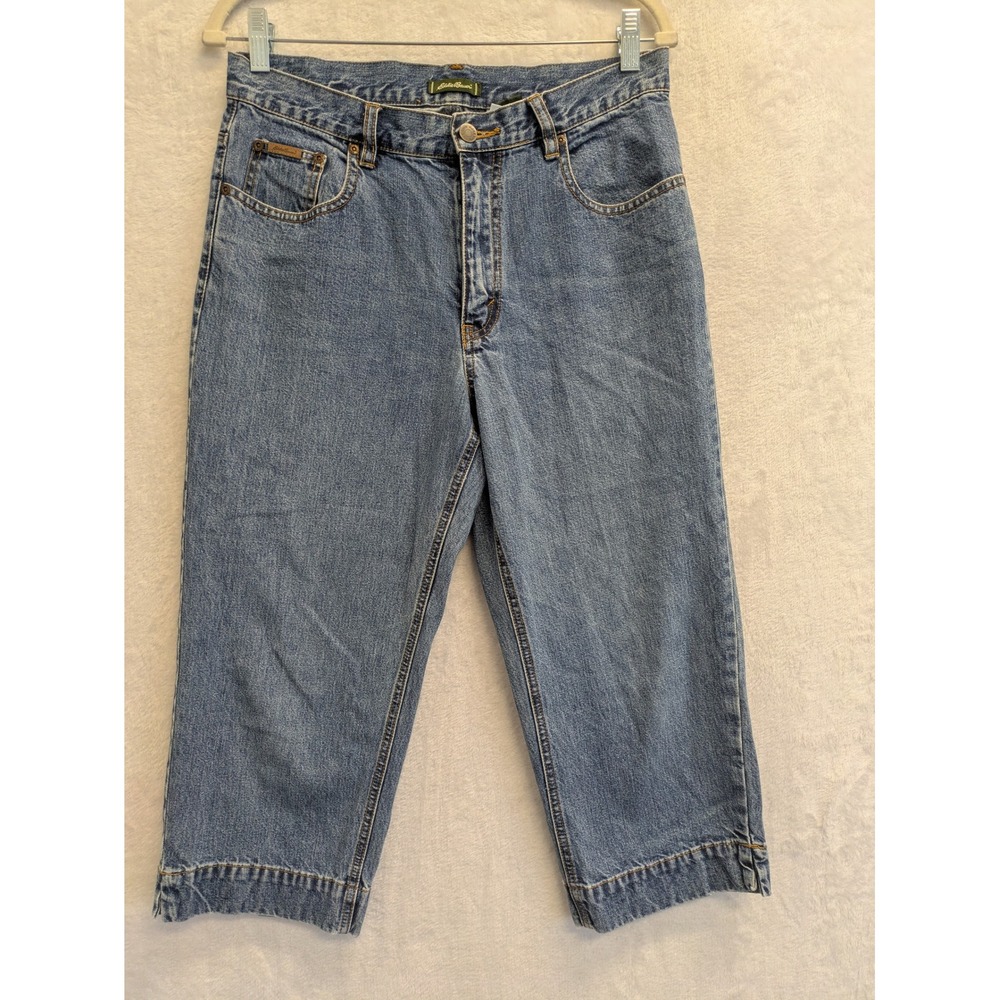 Petite Denim Capri Jeans Women's Size 10 Blue Wash Cropped Casual Summer‎